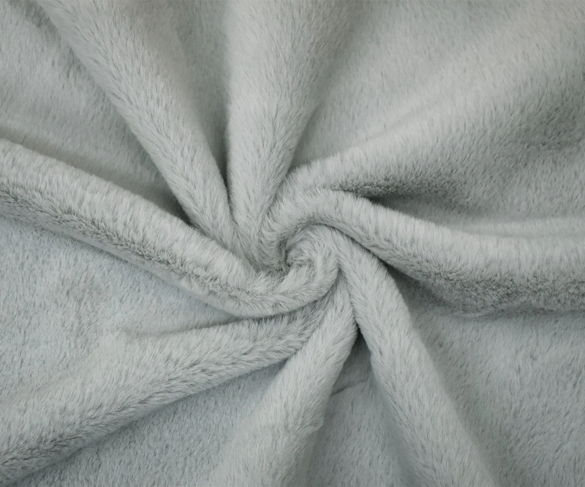 1 YD PC Light Gray Single Sided Stretch Fleece Knit Fabric - Image 3