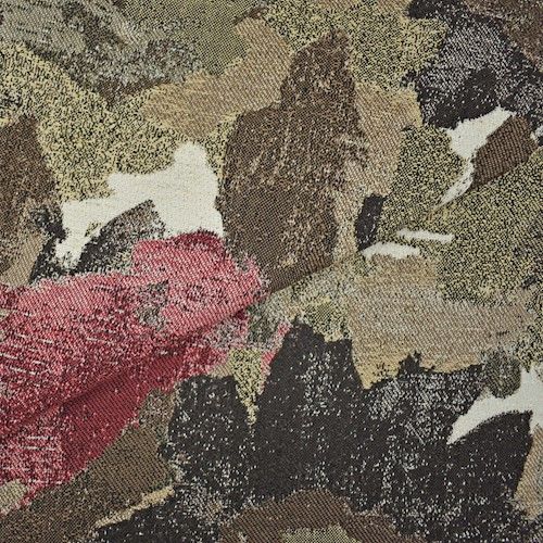 Brown/Red Contemporary Abstract Jacquard Decor Fabric - Image 3