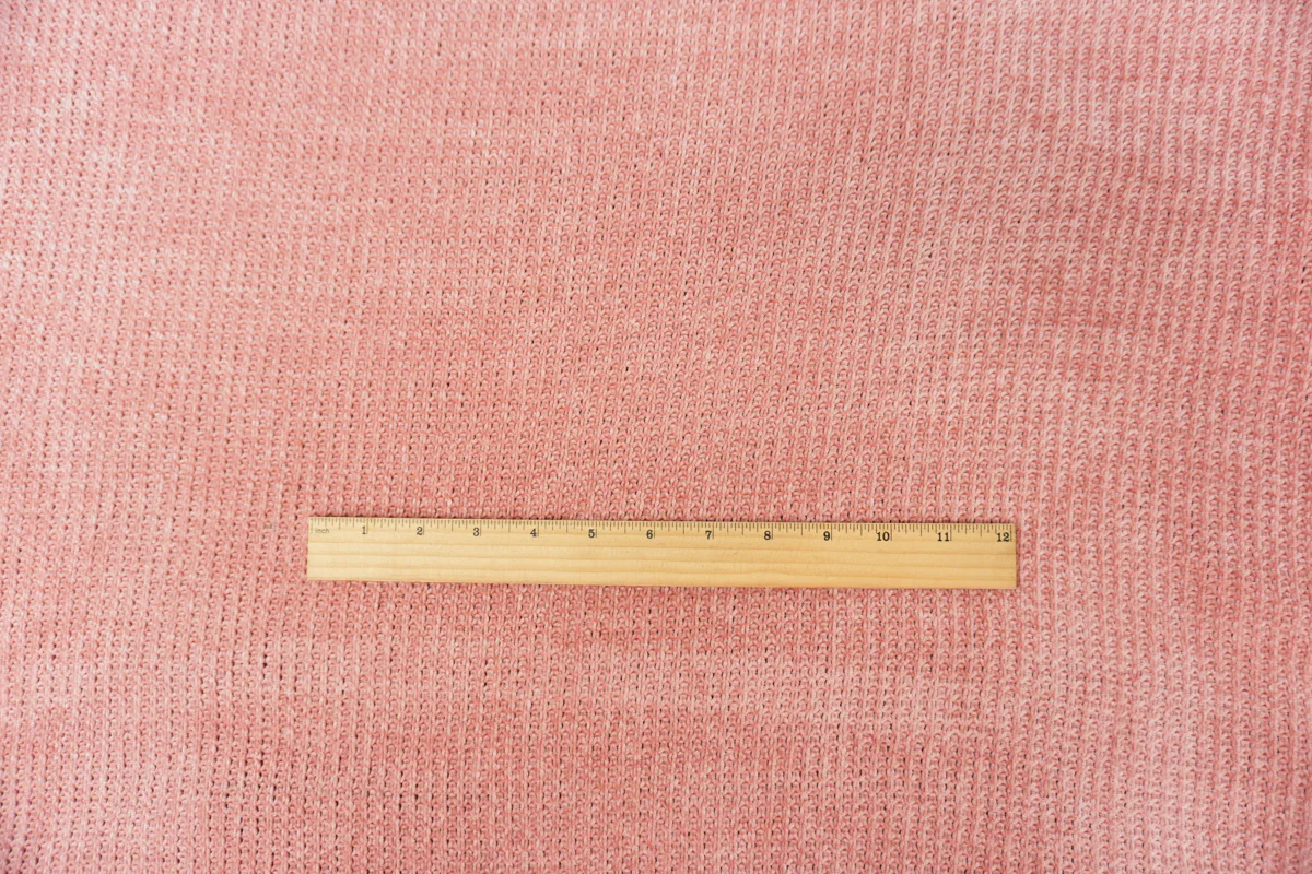 Pink Poly Nylon Chenille Sweater Knit Fabric - Image 5