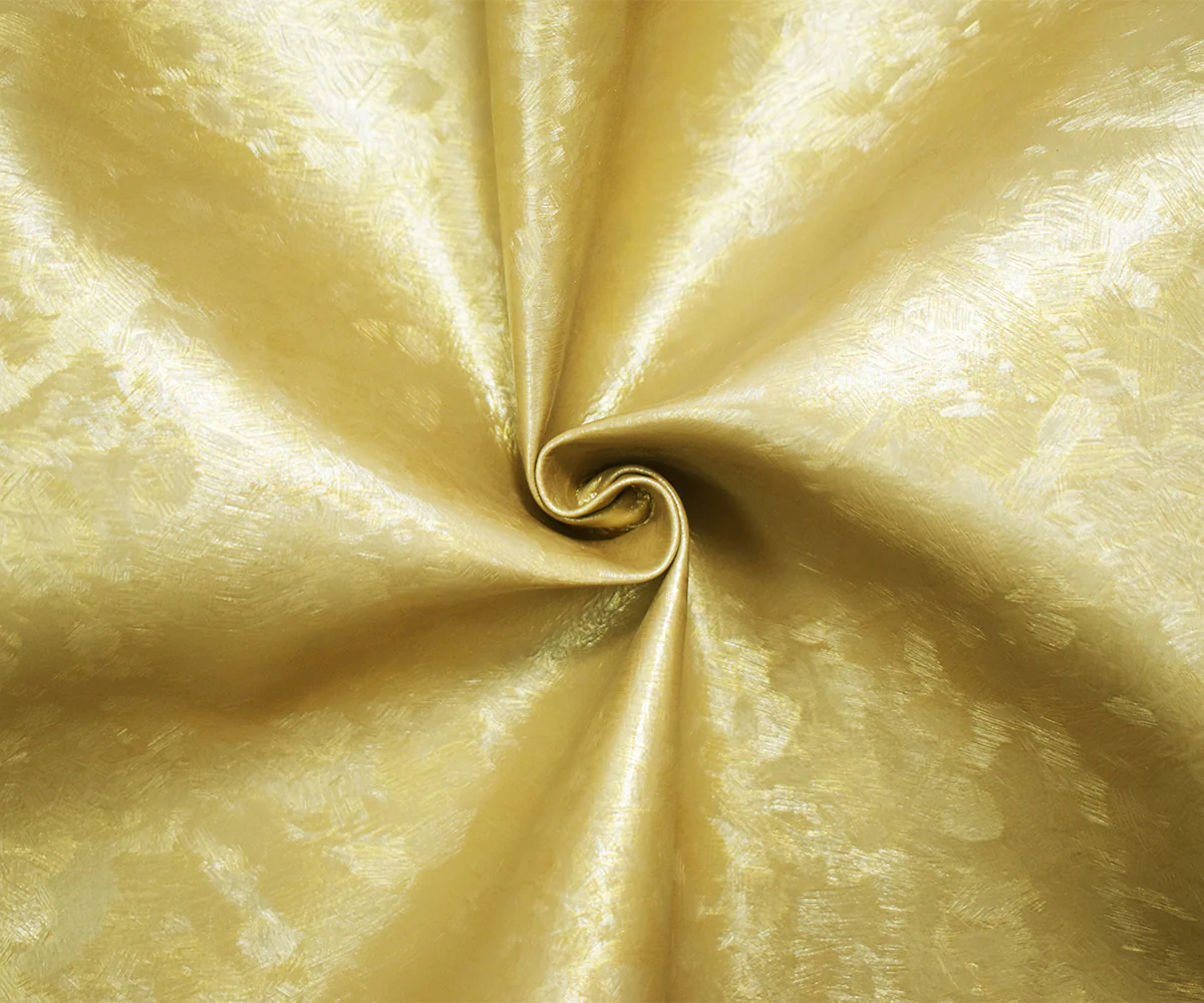 Yellow Gold Majilite Faux Leather Upholstery Fabric - Image 3